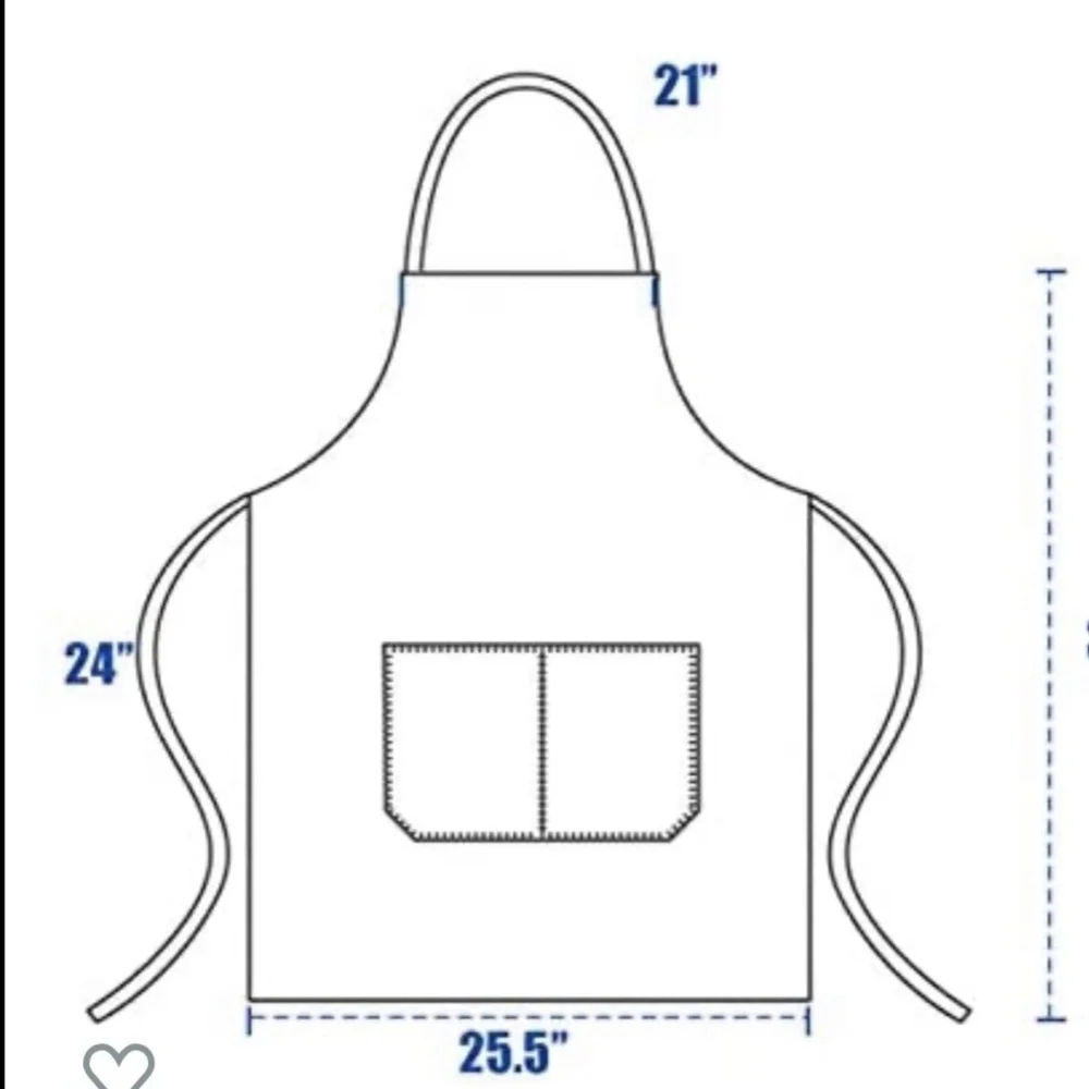 Andys Aprons - not so basic. “Blue Roses” - Picture 3 of 5